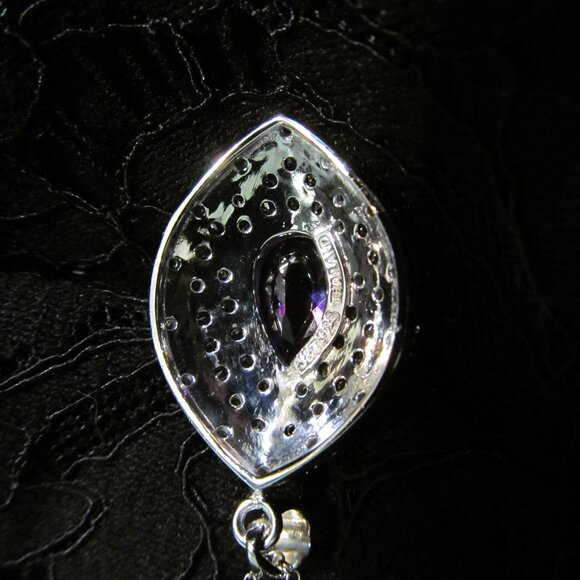 3.60 ctw Amethyst, Vermelho garnet, Bixbite ++ pendant & chain Silver New in Pkg - Picture 14 of 16